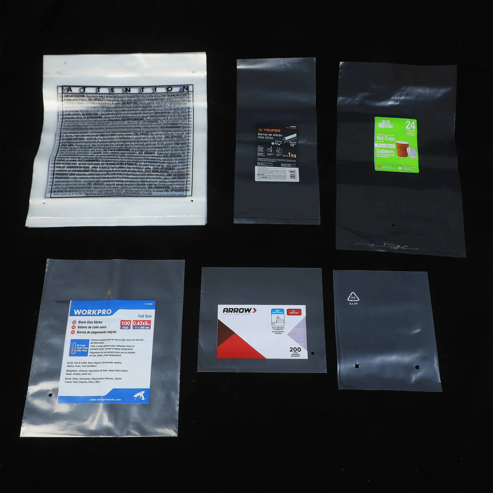 Clear or printed flat-bag programs
