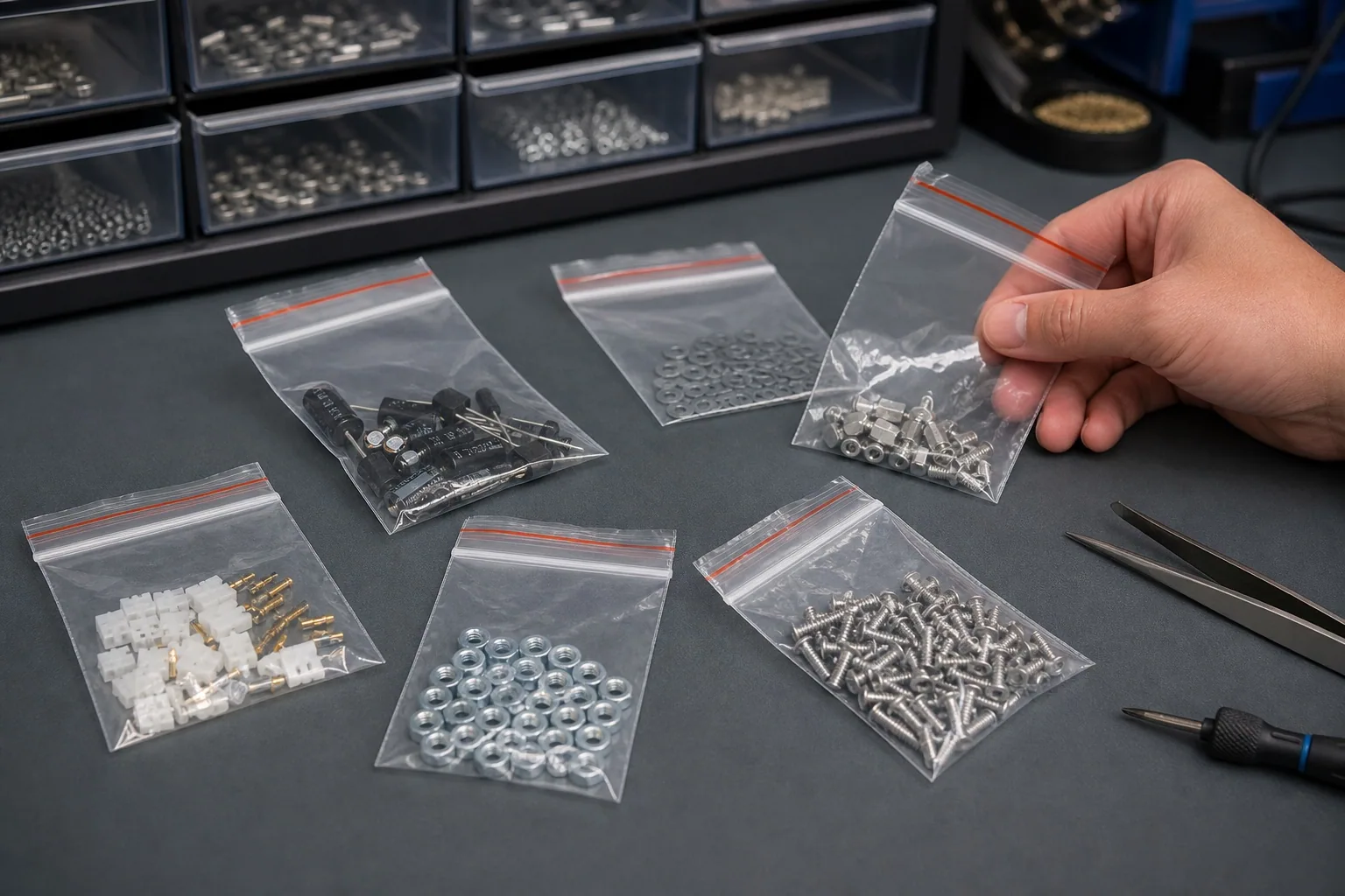 Small hardware and electronic parts